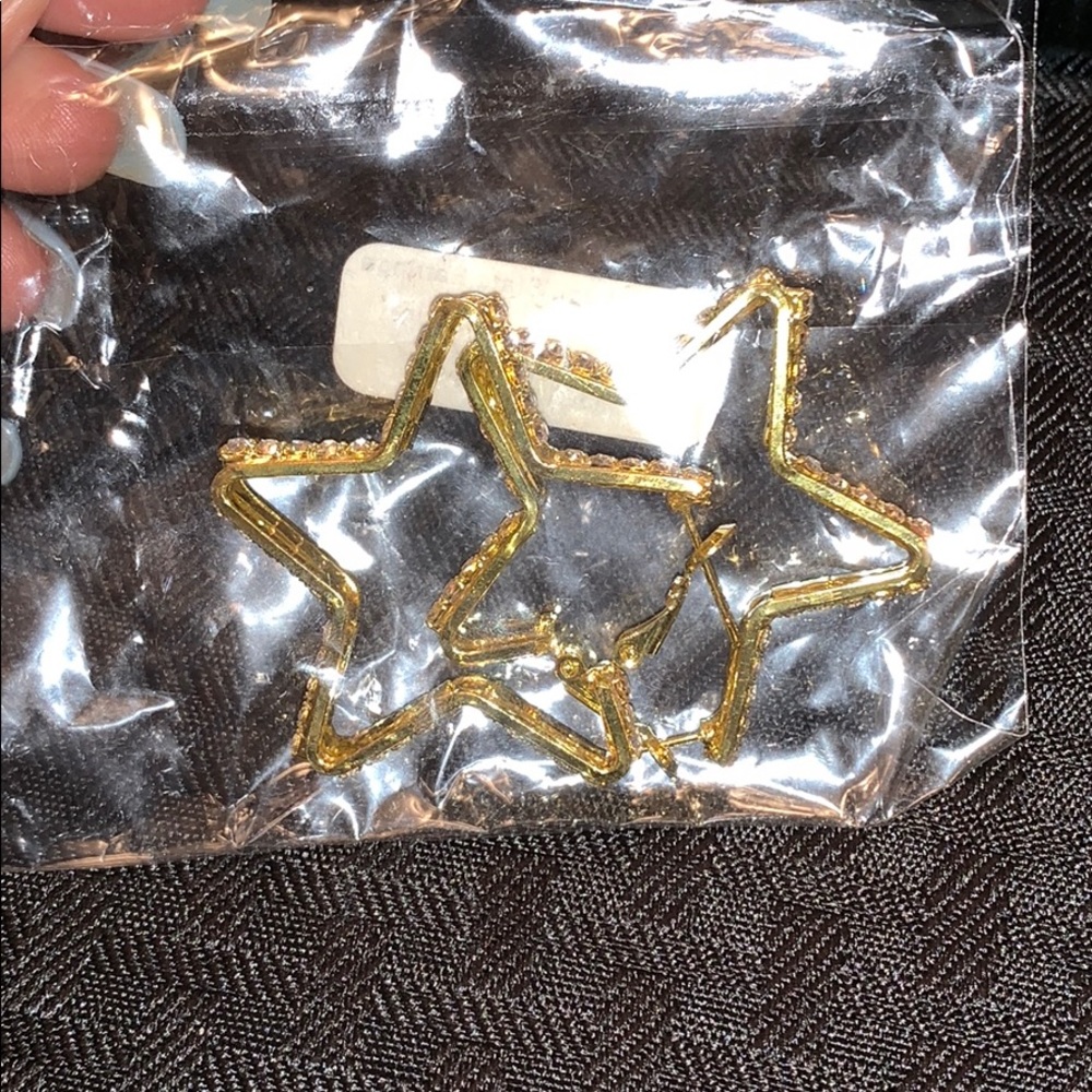 Star Hoop Earrings